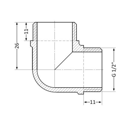 SD кут 1/2 &amp;quot;н х 1/2&amp;quot; Н (жовт .) SD41915 - 2