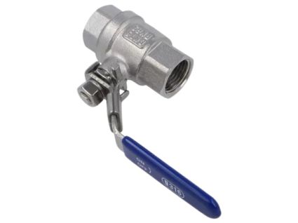 Кран шаровой 1/2&amp;quot; вв н/ж ручка с фикс возд.прох.(PN=63,Т=100*С) арт 605 - 1