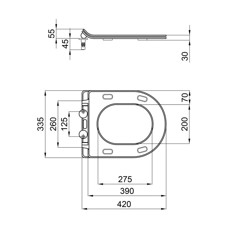 Сидіння для унітазу Qtap Presto з мікроліфтом Slim QT26991217AW - 2