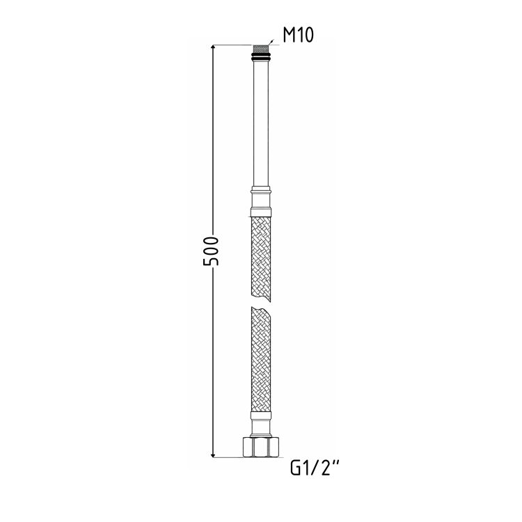 Гнучка підводка для змішувача Thermo Alliance Forte М10 50 см TAF387W50 - 2