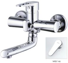 Z63-PUD3-A146 ZEGOR Смеситель для ванны длинный гусак, перев.в корпусе к.35