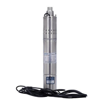 Насос шнековый 0.37кВт H 95(48)м Q 30(20)л/мин Ø96мм 10м кабеля WETRON (4QGDMw1.2-50-0.37) (778231) - 1