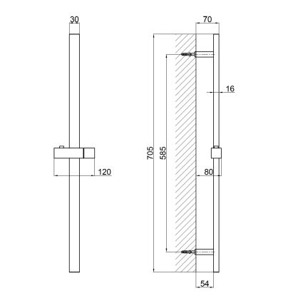 Штанга для душа Qtap Lepit 82103NB - 2