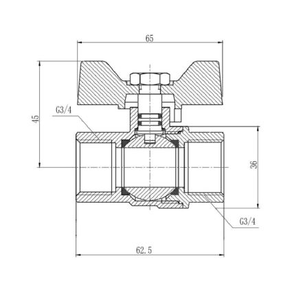 Кран кульовий SD Forte 3/4 ГГ газ - 2
