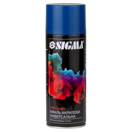 Эмаль аэрозольная акриловая 400мл RAL 5005 синий глянец SIGMA (2737121) - 1