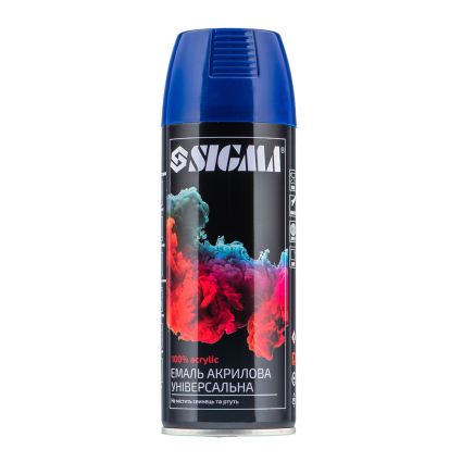Эмаль аэрозольная акриловая 400мл RAL 5022 темно-синий глянец SIGMA (2737151) - 1