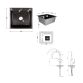 Акційний набір Lidz: мийка H5050B інтегрована Brushed Black PVD 3,0/1,0 мм + Змішувач Aria для кухні з гнучким виливом (k35) Black - 2