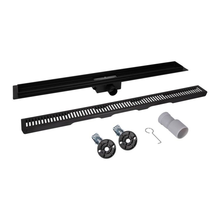 Трап із нержавіючої сталі Qtap Taurus FA800MBLA лінійний із сухим затвором - 6