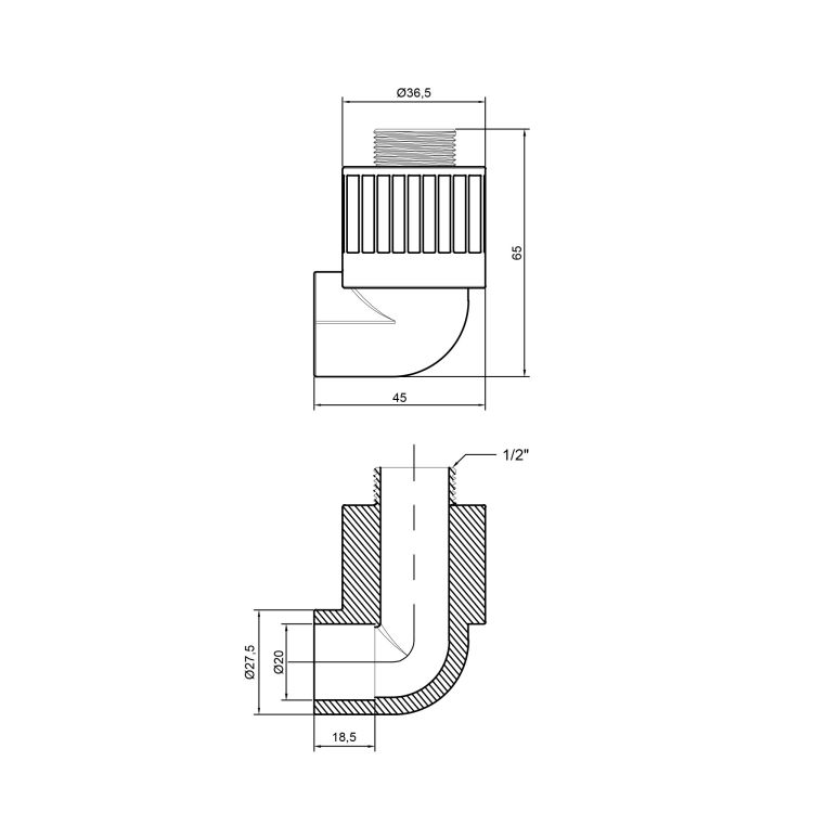Куточок PPR Thermo Alliance 20х1/2&amp;quot; НР - 2