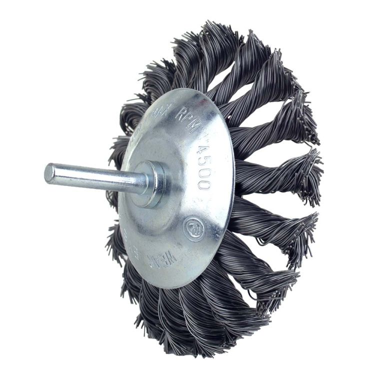 Щітка дротяна конусоподібна Ø100мм хвостовик О6мм (сталевий витий) Sigma (9025101) - 4