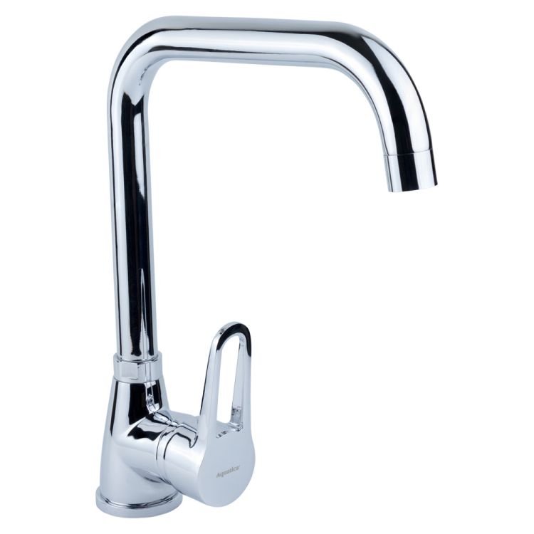 Смеситель HL Ø35 для кухни Г-гусак на гайке AQUATICA (HL-4B230C) - 2