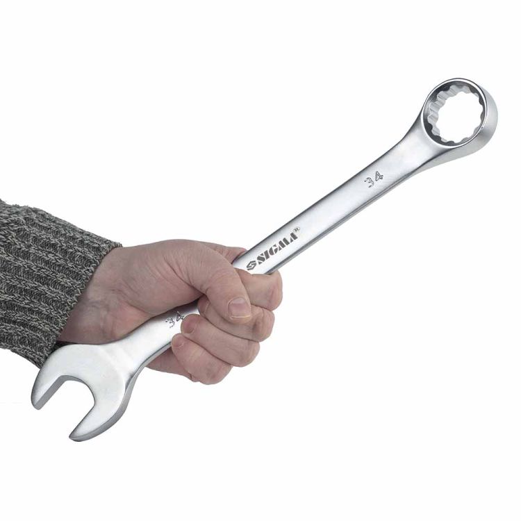 Ключ рожково-накидний 34мм CrV satine Sigma (6021341) - 5