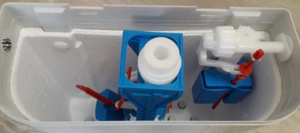 Бачок сливной в комплекте со сливным механизмом 00718 Plastic toilet tank-WHITE (комплект. креп 00716) - 4
