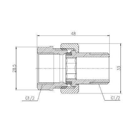 Американка белая прямая 1/2 SF190W15 Forte - 2