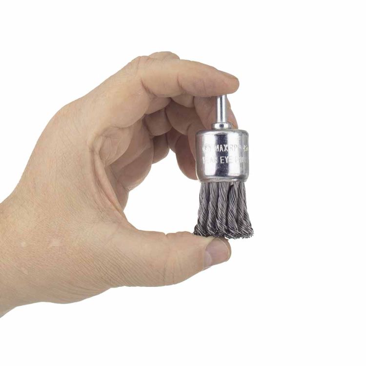 Щітка дротяна чашевидних Ø25мм хвостовик О6мм (сталевий витий) Sigma (9028021) - 2