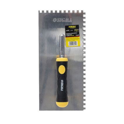 Гладилка нержавіюча штукатурна c зубом Profi 280мм×130мм 6×6мм Sigma (8327521) - 6