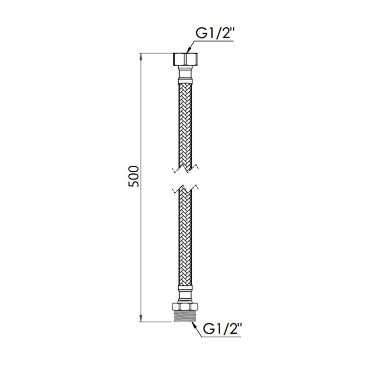SD FORTE Шланг для води, NYLON 50 см гш SF392W50 - 2