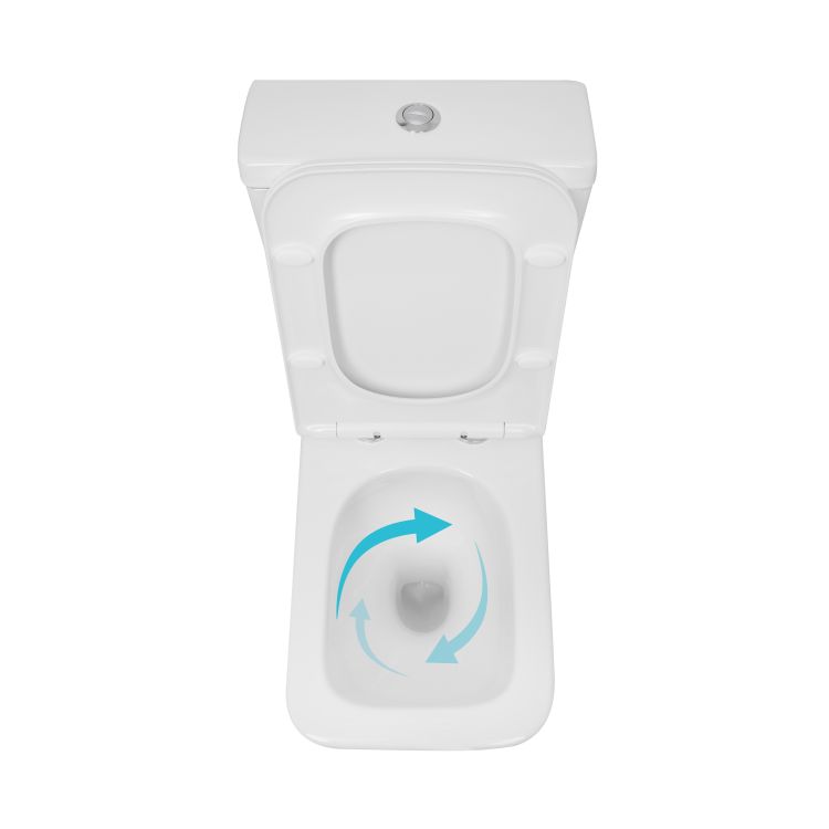 Унітаз підлоговий Qtap Crow Ultra Quiet безобідковий з сідінням Soft-close QTCRO27W51028 - 6