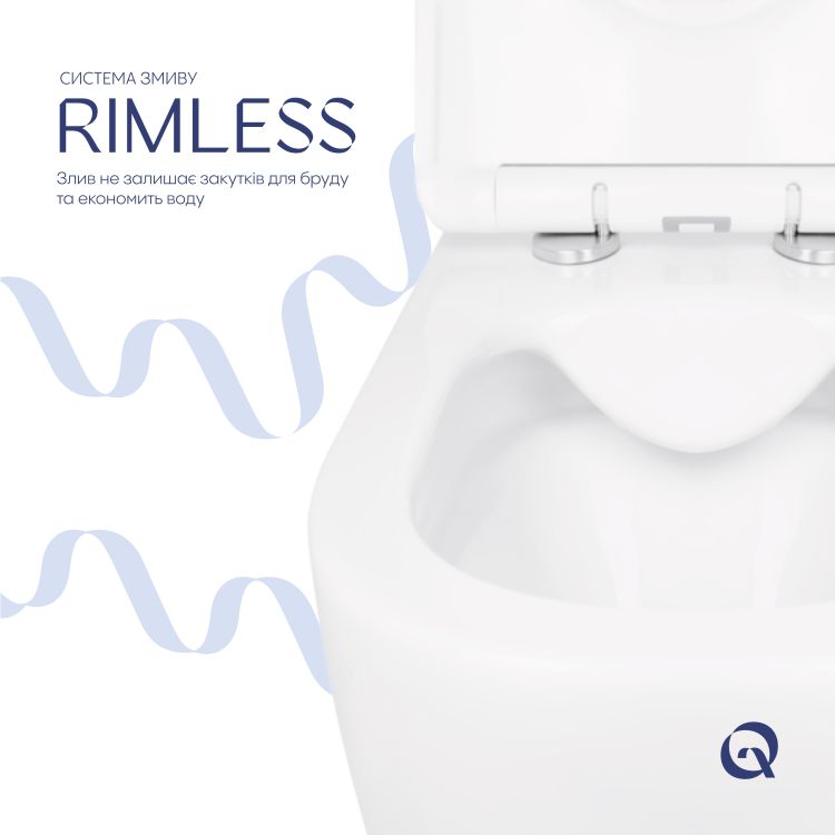 Унитаз подвесной Qtap Jay Rimless QT07335176W - 5