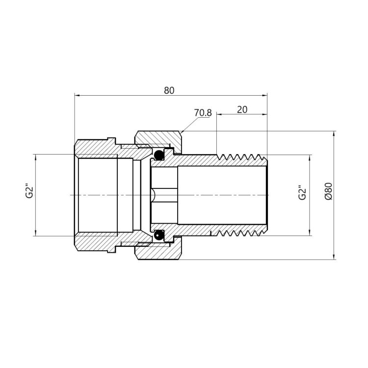 Американка белая прямая 2&amp;quot; SF190W50 Forte - 2