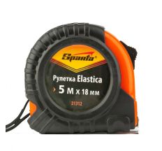 Рулетка Elastica, 5 м х 18 мм, прогумований корпус SPARTA 31312