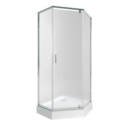 Душ.кабина пятиугол.90x90x212 см Scorpio CRM10995-AC6,стекло 6мм Pear + поддон низкий.12см Diamond Qtap - 1