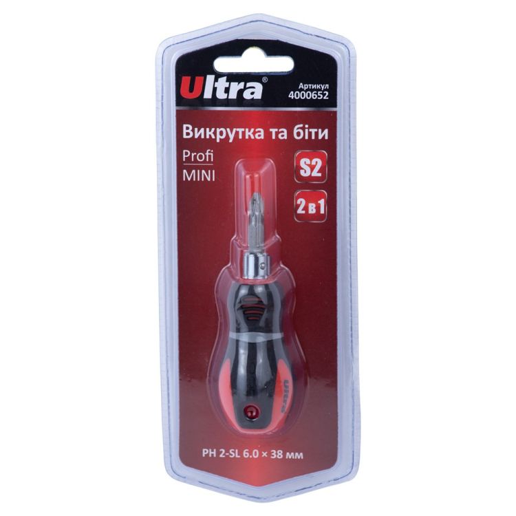 Викрутка 2в1 MINI PH 2-SL 6.0×38мм S2 Profi ULTRA (4000652) - 6