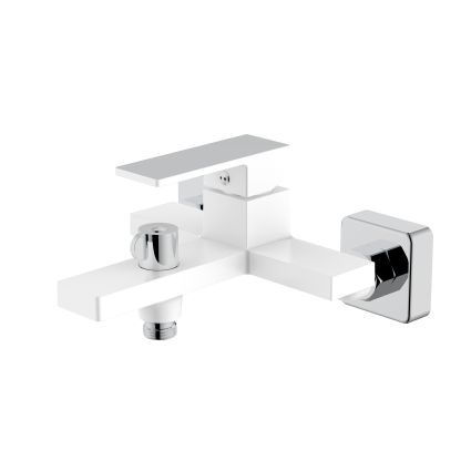Змішувач для ванни Gemini (з душовим гарнітуром) QTGEM259CRW45683 Chrome/White Qtap - 1
