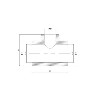 Тройник PPR Thermo Alliance 32х20х32 - 2
