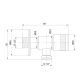Кран кутовий Thermo Alliance Standart 1/2&amp;quot;ЗЗ нерж., з керам. буксою TAS345W1515SS - 2