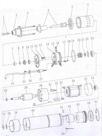 777213 Насос шнековый 0,75кВт154м-5л/мин / 59м-35л/мин Ø96мм 1&amp;quot; каб.10м - 3