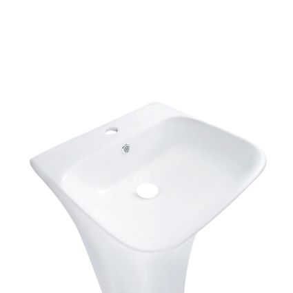 Комплект Qtap Crow: Раковина напольна моноблок 450x435x835 мм White + Донний клапан PU02O - 4