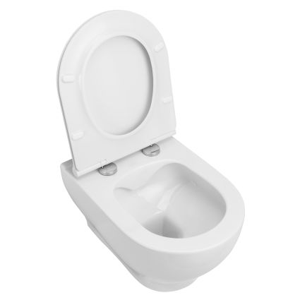 OLIVA Rectangular унітаз 525*365*400мм підвісний в комплекті з сидінням Slim slow-closing - 4