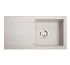 Мийка SOLID Quadro 780*435 біла зі штучного каменю, з сіфоном
