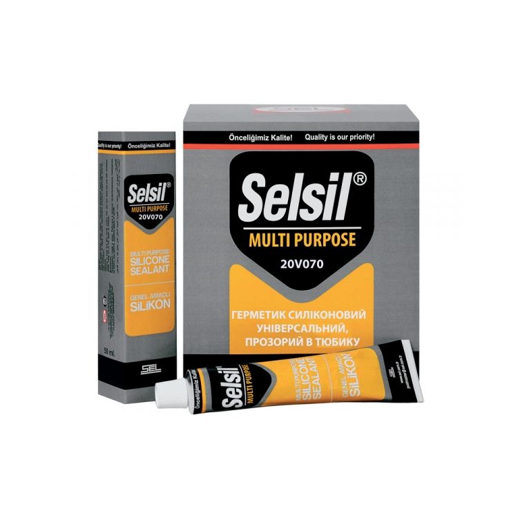 Герметик силиконовый универсальный в тюбике 50 мл Selsil 20V070 - 1