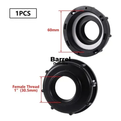 Переходник Evrokub DN50 на резьбу 1 дюйм для крана еврокуба 60*6мм - 1