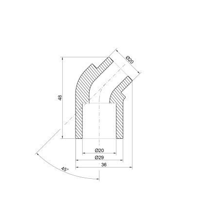 Кутник PPR Thermo Alliance 20, 45° - 2