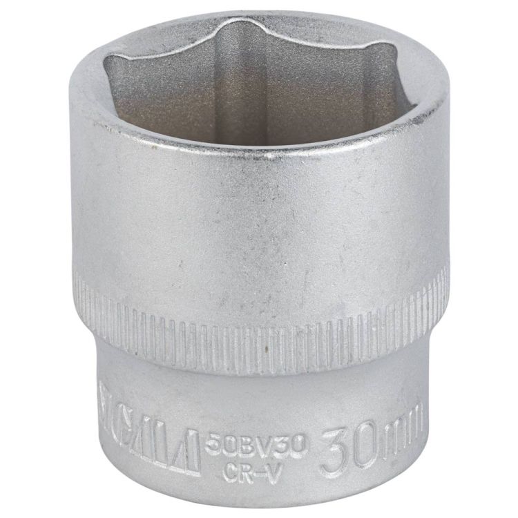 Насадка шестигранна коротка 1/2&amp;quot; 30мм CrV mid Sigma (6071301) - 1