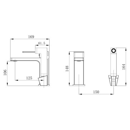 Змішувач для раковини Qtap Gemini (з гігієнічним душем) QTGEM272CRW45691 Chrome/White - 2