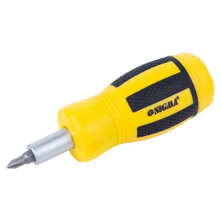 Отвертка с реверсом MINI + биты 6шт CrV Sigma (4001811) - 4