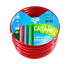 Шланг поливальний Presto-PS силікон садовий Caramel (червоний) діаметр 3/4 дюйма, довжина 50 м (SE-3/4 50)