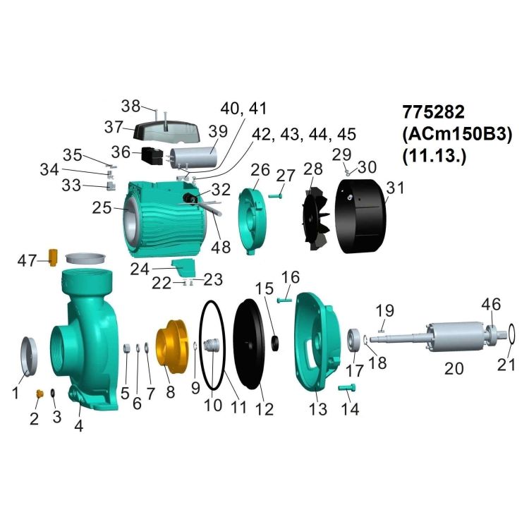 Насос відцентровий 1.5 кВт Hmax 14.5 м Qmax 1000л/хв 3&amp;quot; LEO 3.0 (775282) - 2