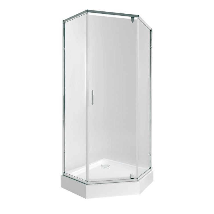Душ.кабина пятиугол.90x90x212 см Scorpio CRM10995-AC6,стекло 6мм Pear + поддон низкий.12см Diamond Qtap - 1