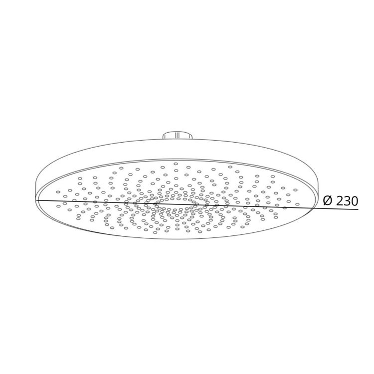 Лейка для верхнего душа Qtap Hlavova D 230 мм округлая QTHLA107BLM45788 Black Matt - 2