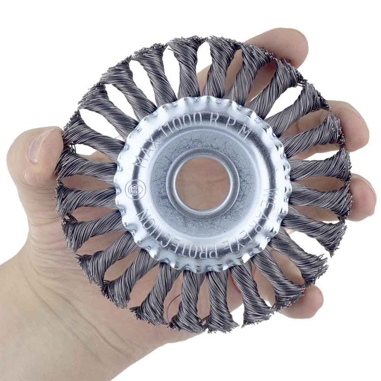 Щетка проволочная дискообразная Ø125мм Ø22.2мм (стальная витая) Sigma (9022121) - 2