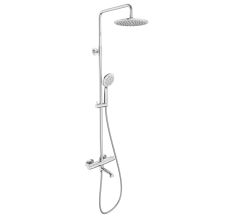 Sistema e система душова (термостат для ванни, душ 230 мм, ручний душ 3 режими, шланг полімер 1,6 м), cromo