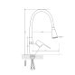 Змішувач для кухні Tani 007F3 з гнучким виливом (k40) LDTAN007F3BCR37649 Black / Chrome Lidz - 2