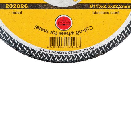 Круг відрізний по металу і нержавіючої сталі Ø115х2.5х22.2мм, 13300об/хв Sigma (1941261) - 3