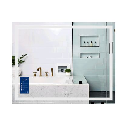 Дзеркало Qtap Mideya (MI1) 1000х700 з LED-підсвічуванням Touch, з антизапотіванням, димером, рег. яскравості QT2078NCF10070 - 1