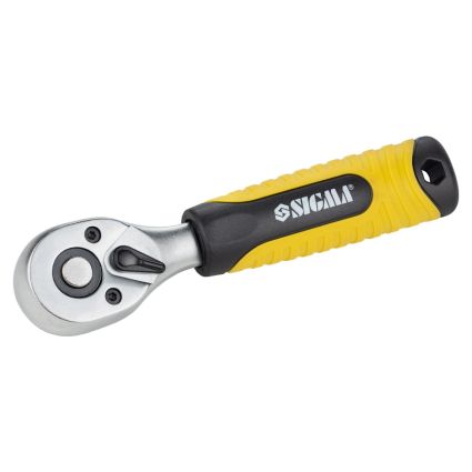 Ключ-трещотка укороченная 1/4&amp;quot; 145мм 72T CrV Sigma (6050271) - 3